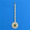 Kundan Moti Tikka With Mehndi Plating