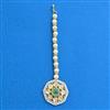 Kundan Moti Tikka With Mehndi Plating