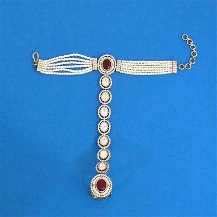 Kundan Classic Hath Pan With Mehndi Plating