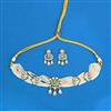 Kundan Moti Necklace With Mehndi Plating