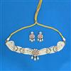 Kundan Moti Necklace With Mehndi Plating