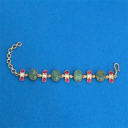 Kundan Classic Bracelet With Gold Plating