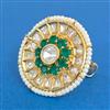 Kundan Adjustable Ring With Carat Gold Plating