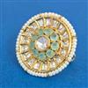 Kundan Adjustable Ring With Carat Gold Plating