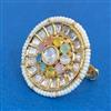 Kundan Adjustable Ring With Carat Gold Plating