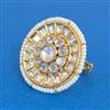 Kundan Adjustable Ring With Carat Gold Plating