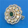 Kundan Adjustable Ring With Carat Gold Plating