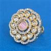 Kundan Adjustable Ring With Carat Gold Plating