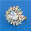 Kundan Adjustable Ring With Carat Gold Plating