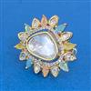 Kundan Adjustable Ring With Carat Gold Plating