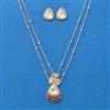 Kundan Classic Pendant Set With Carat Gold Plating