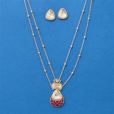 Kundan Classic Pendant Set With Carat Gold Plating