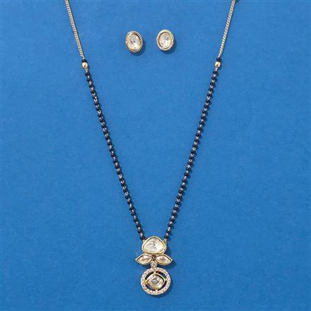 Kundan Delicate Mangalsutra With Carat Gold Plating