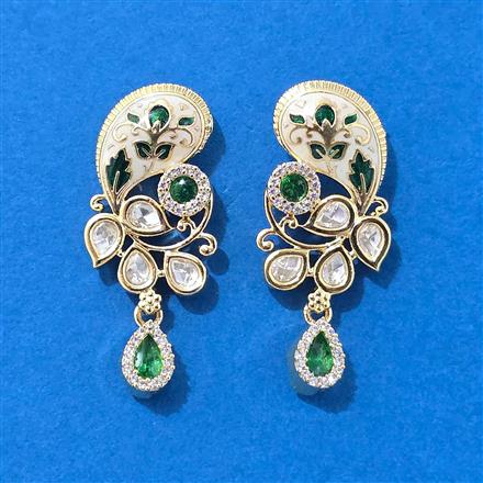 Kundan Delicate Earring With Carat Gold Plating
