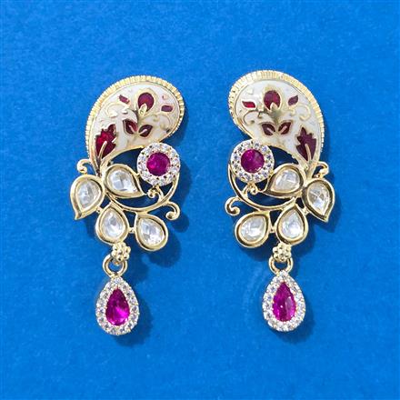 Kundan Delicate Earring With Carat Gold Plating