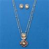 Kundan Classic Pendant Set With Carat Gold Plating