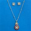 Kundan Classic Pendant Set With Gold Plating