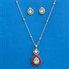 Kundan Classic Pendant Set With Gold Plating