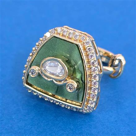 Kundan Adjustable Ring With Gold Plating