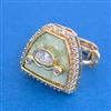 Kundan Adjustable Ring With Gold Plating