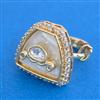 Kundan Adjustable Ring With Gold Plating