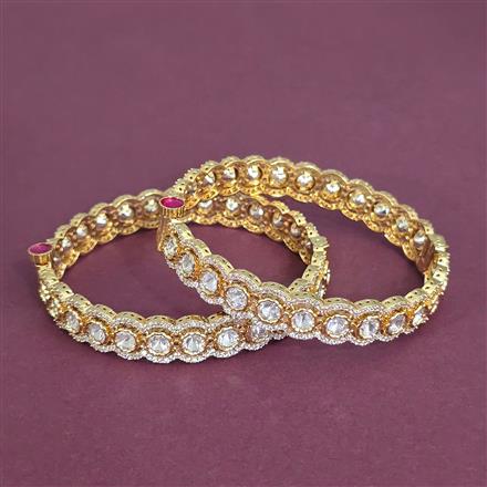 Kundan Openable Bangles With Carat Gold Plating