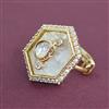 Kundan Adjustable Ring With Carat Gold Plating