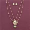 Kundan Classic Pendant Set With Carat Gold Plating