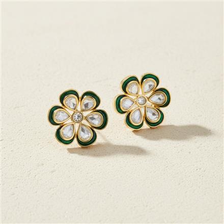 Kundan Meenakari Earring With Carat Gold Plating