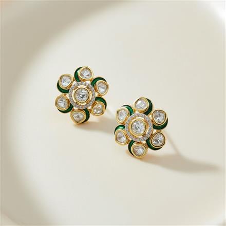 Kundan Meenakari Earring With Carat Gold Plating