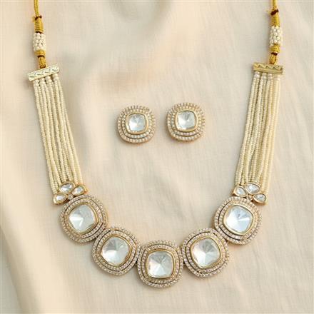 Kundan Classic Necklace Set With Carat Gold Plating
