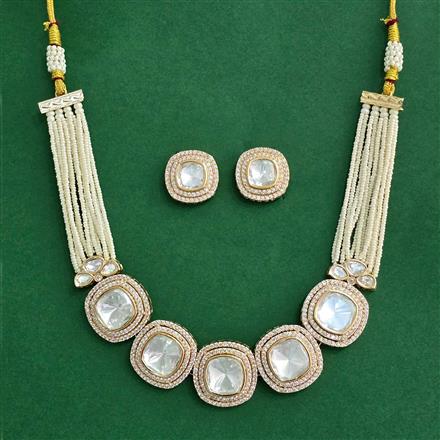 Kundan Classic Necklace Set With Carat Gold Plating