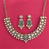 Kundan Classic Necklace With Mehndi Plating