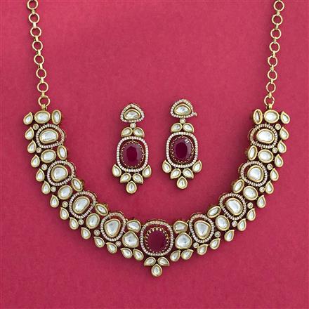 Kundan Classic Necklace With Mehndi Plating