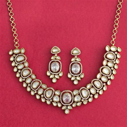 Kundan Classic Necklace With Mehndi Plating