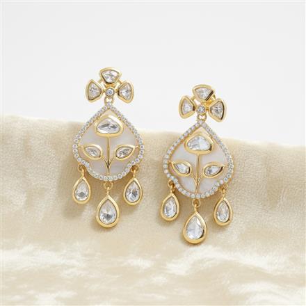 Kundan Classic Earring With Carat Rhodium Plating
