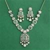 Kundan Classic Necklace Set With Mehndi Plating