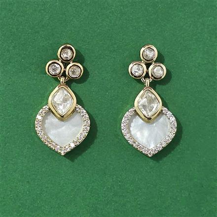 Kundan Classic Earring With Mehndi Plating