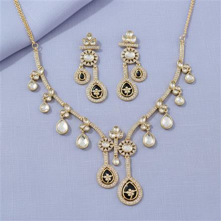 Kundan Classic Necklace Set With Carat Carat Gold Plating