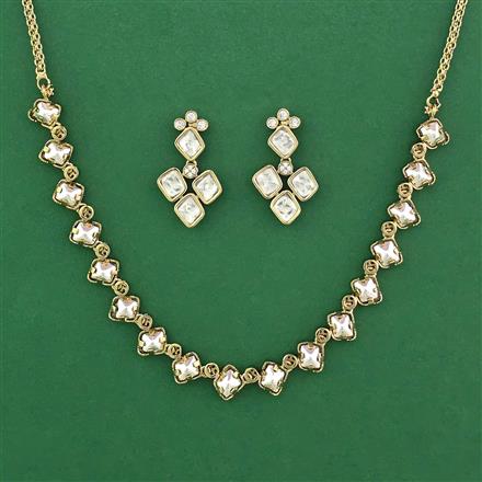 Kundan Classic Necklace Set With Carat Mehndi Plating