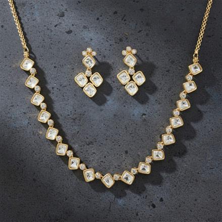 Kundan Classic Necklace Set With Carat Mehndi Plating