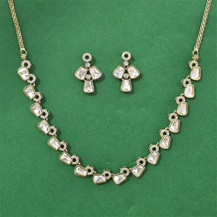 Kundan Classic Necklace With Carat Mehndi Plating