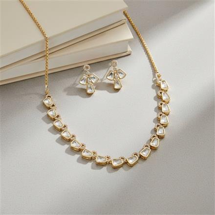Kundan Classic Necklace With Carat Mehndi Plating