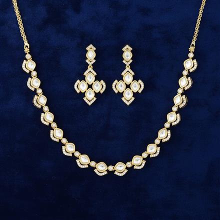 Kundan Classic Necklace Set With Carat Mehndi Plating