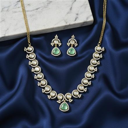 Kundan Classic Necklace With Mehndi Plating