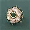 Kundan Adjustable Ring With Carat Gold Plating