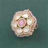 Kundan Adjustable Ring With Carat Gold Plating