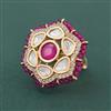 Kundan Adjustable Ring With Carat Gold Plating