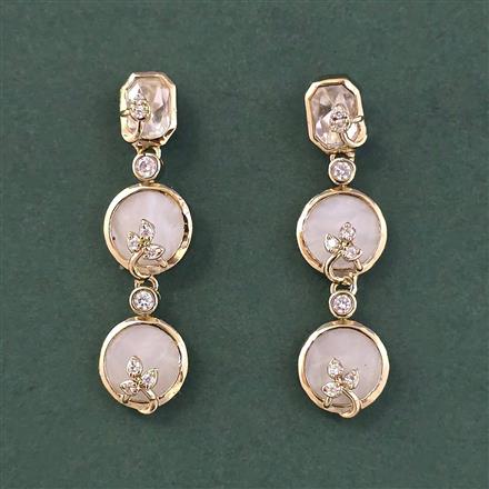 Kundan Delicate Earring With Carat Mehndi Plating