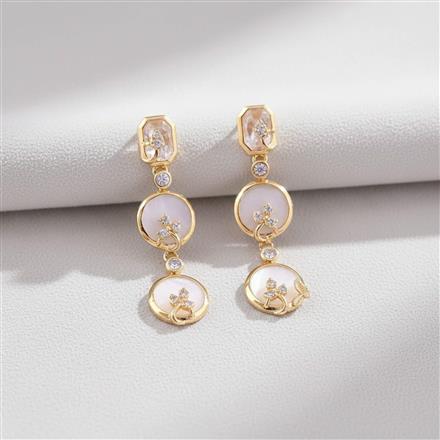 Kundan Delicate Earring With Carat Mehndi Plating